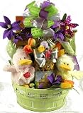 Just Ducky, Easter Gift Basket with Quacking Ducks