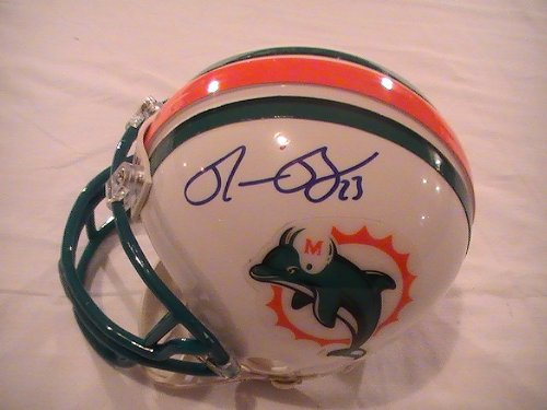 RONNIE BROWN SIGNED AUTOGRAPHED MIAMI DOLPHINS MINI HELMET COA + HOLOGRAM