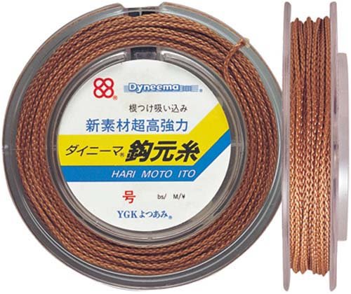 YGKよつあみ ダイニーマ　鈎元糸　15号　10m　茶系　ハンガーパック