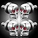 4X 6mm DIY 3D Design Decoration Chrome Skull Red Eye License Plate LIC Tag Frame Bolts Set Universal Fit Car Light Truck
