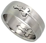 Surgical Steel 5/16 (8 mm) Thor's Mjollnir (hammer), Dome Ring