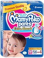 Mamy Poko Pants Extra Absorb Bonus Pack Medium (56 + 4 Count)