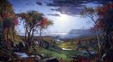 Autumn - On the Hudson River by Jasper Francis Cropsey peel & stick decal, 19.13 X 10.53