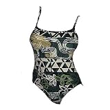 La Blanca Studio Lime Print Lingerie Tank Swimsuit 8970 7/8 by 