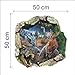 EQLEF Dinosaur Paradise Creative 3D Removable PVC Wall Sticker Home Decor Bedroom Sticker Wall Paper Decals For Kid's Room (type 1)