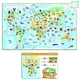 DJECO Discovery Puzzle With Booklet - World Animals