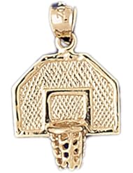 Dazzlers Solid 14k Gold Basketball Board Charm Pendant Available in three colors from jewelsberry (weights: 2.7 grams only)
