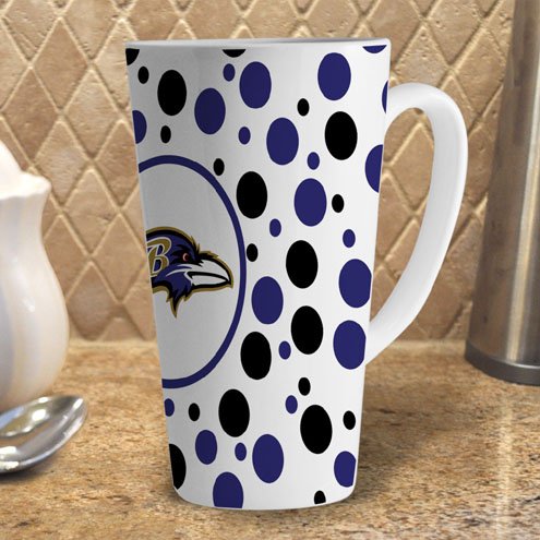 NFL Baltimore Ravens 16-Ounce White Latte Mug