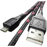 - HIGH QUALITY GATOR CRUNCH - LIFETIME WARRANTY - CLOTH JACKETED - EXTRA LONG 6FT Sync/Charge Micro USB Data Transfer Cable Exclusively for Amazon Kindle Fire