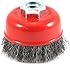 Forney 72755 Wire Cup Brush, Coarse Crimped with 5/8-Inch-11 Threaded Arbor, 2-3/4-Inch-by-.014-Inch