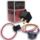 Absolute USA 1 In-line ATC Fuse Holder, 1 Relay RLS125 12 VCD Automotive Relay SPDT 30/40A and 1 SRS105 12 VDC 5-Pin Relay Socket