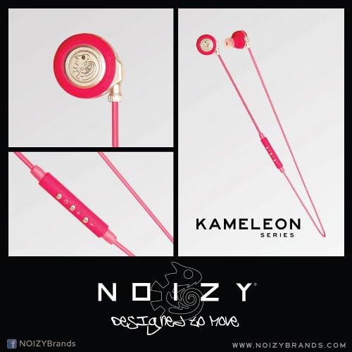 Noizy Kameleon Series Bluetooth Wireless In-Ear Stereo Headphones w/Inline Microphone/Controls (Pink)