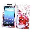Samsung Captivate I897 (AT&T) Snap On Protector Hard Case "Red Hearts" Design
