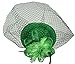 Fascinators Hair Clip Headband Pillbox Hat Bowler Feather Flower Veil Wedding Party Hat, Green, One Size