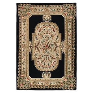 Claiborne Hand-hooked Easy Care Area Rug - Black, 6' Round - Frontgate