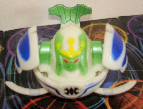 Bakugan Bakuclear - Blue Aquos Sirenoid with Green and Yellow, 400G. LOOSE Figure