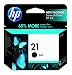 Original HP 21 Black Ink Cartridge in Retail Packaging