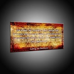 Kunstdruck Zitat von Ludwig van Beethoven �ber Kunst als Kunstdruck auf Lei in 70x140
