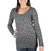 Juniors' Xhilaration Jersey Scoop Tunic - Gray and Black Marble