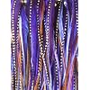 Sexy Sparkles 4" to 7" in Length 5 Purple with Natural Brown Mix Feathers for Hair Extension! 5 Feathers