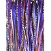 Sexy Sparkles 4" to 7" in Length 5 Dark Purple with Natural Brown Mix Feathers for Hair Extension! 5 Feathers