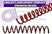 Spiral Binding Coils 6mm (Â¼ x 36-inch) 4:1 [pk of 100] Ruby Red (PMS 194 C)