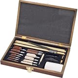 Gun Cleaning Kit - 27-Pc. Set + Wooden Storage Box