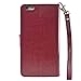 Navor Protective Flip Wallet Case for iPhone 6S Plus & iPhone 6 Plus [5.5 inch] - Maroon (IP6PMR)