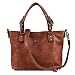 Lady Conceal Concealed Ella Carry Purse for Women – Locking Zippers, Braided Strap, Holster Included, Faux Leather Tote – Mahogany