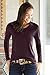 Fair Indigo Women's Organic Pima Cotton Long Sleeve Scoop Neck Tee