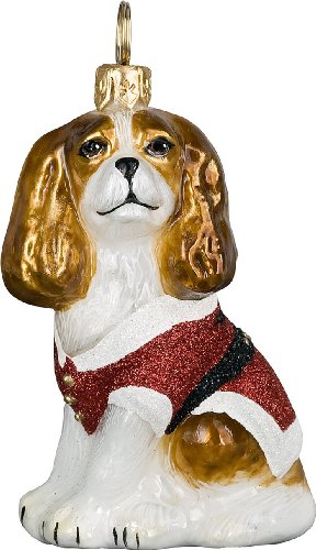 The Pet Set Diva Dog Blown Glass European Dog Ornament by Joy to the World Collectibes – Blenheim Cavalier King Charles Spaniel with Santa Jacket The Pet Set Diva Dog Blown Glass European Dog Ornament by Joy to the World Collectibes – Blenheim Cavalier King Charles Spaniel with Santa Jacket