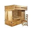 Powell Rustica Full Over Twin All in One Bunk Bed with Chair (ships in 6 cartons)