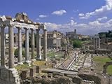 View Across the Roman Forum, Rome, Lazio, Italy, Europe Stretched Canvas Poster Print by John Miller, 24x32