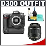 Nikon D300 Digital SLR Camera with Nikon 18-55mm VR DX Lens + MB-D10 Battery Grip + Accessory Kit