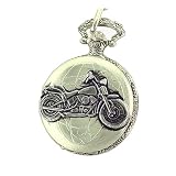 New EXCLUSIVE Two Tone Motorcyle Globe Pocket Watch by Antonio