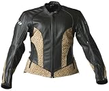Joe Rocket Trixie Ladies Leather Motorcycle Jacket Black/Leopard/Black M