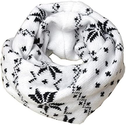 Kid's Fall Winter Snowflake Warm Soft Infinity Scarf Loop