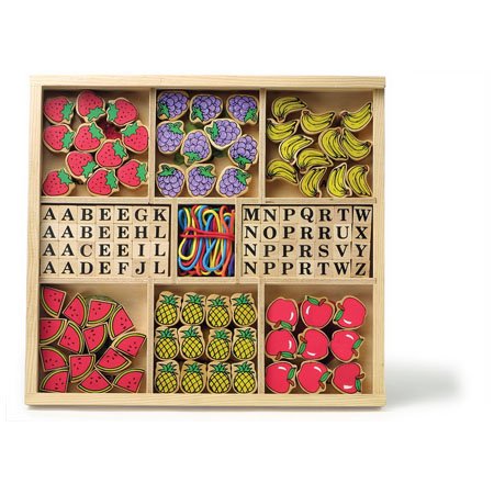 Threading Fruit ABC Approx. 130 pieces