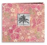 Pioneer 12 Inch by 12 Inch Postbound Frame Front Memory Book, Hibiscus Design Pioneer 12 Inch by 12 Inch Postbound Frame Front Memory Book, Hibiscus Design scrapbooking supplies scrapbooking