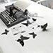 Gefii Mariposa Appear in Gossip Girl 12pcs/Pack 3D Decorative Butterflies Removable Wall Art Stickers Wedding Decor (Black)