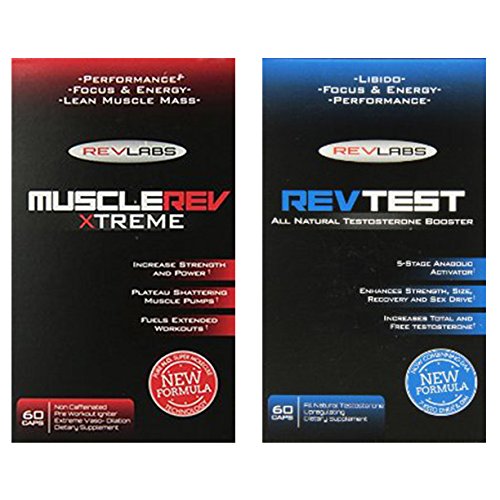 Rev Labs MuscleRev and RevTest Combo Pack + FREE RevLabs Gear
