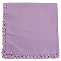 Lavendar Crochet Trim Cloth Dinner Napkins Set of 12