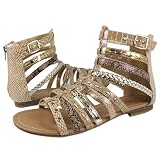 Elrios Multi Strappy Gladiator Sandal TAN