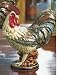 Grasslands Road Cucina Rich Color Ceramic Rooster On Roped Pedestal, 10-Inch