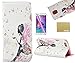 Note 4 Case,Galaxy Note 4 Case, Welity Butterfly Fairy PU Leather Wallet Type Magnet Design Flip Case Cover Credit Card Holder Pouch Case for Samsung Galaxy Note 4 and one gift