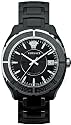 Versace Unisex Watch 02ACS9D009 SC09 with Round Black Date Dial and Black Ceramic Bracelet