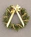 Dollhouse Miniature Handcrafted Wreath With Gold Bow
