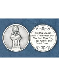 25 First Communion Girl Prayer Coins