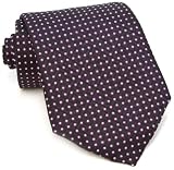 Givenchy Purple Logo Pattern Polka Dot Silk Necktie GV-TIES-68