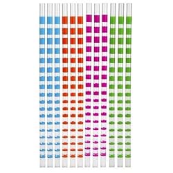 Zak Reusable Polycarbonate Stripe Straws - Set of 12